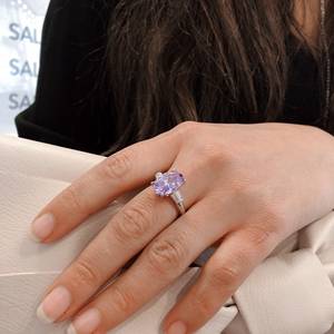 Oval Cut Natural Purple <b>Amethyst</b> 925 Sterling Silver Gemstone <b>Ring</b> Women's Fine Jewelry Special <b>Amethyst</b> Silver <b>Ring</b> - Product Image 6