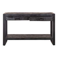 Mangohouten Britt 120 cm Meuble TV Table d'appoint noire
