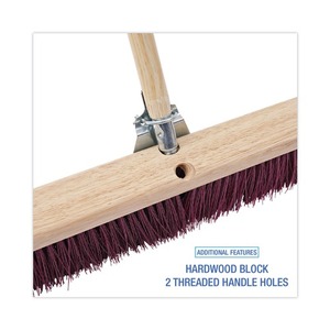 Boardwalk 36 In. Tête de brosse pour sol avec un diamètre de 3,25 pouces Brosses rigides en polypropylène marron, état neuf - Product Image 3