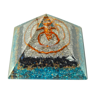 Tourmaline noire Orgonite Pyramide sculptée Feng Shui Cristal Pyramide Pierre Précieuse Souvenir Protection EMF Acheter Cristal Pyramide Orgone - Product Image 6