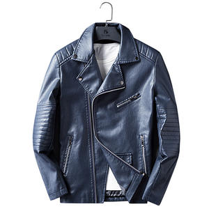 Nouvelle veste en cuir pour homme de qualité supérieure, vente en gros d'usine OEM 2025, veste en cuir de moto pour homme, coupe slim, fermeture éclair courte, vêtements pour homme - Product Image 3
