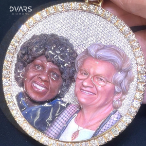 Collar con Colgante 3D de Memoria VVS Moissanite para Hombre, Plata de Ley 925, Personalizado, Estilo Hip Hop, de Lujo, Regalo de Cumpleaños - Product Image 1