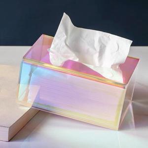 2025 Sleek Acrylic Tissue Storage Solution Eco-Friendly Modern Design for Stylish Home Office & <b>Bathroom</b> Decor - Product Image 1