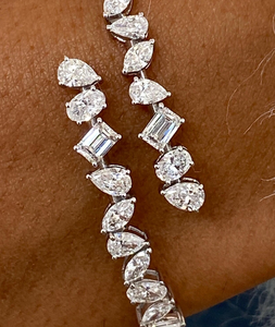 18K Plaqué Or Brillant Coupe Entrelacé Trèfle À Quatre Feuilles Diamant Perle D'eau Douce Classique Femmes Bracelet Bracelets En Gros - Product Image 4