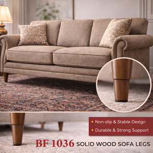 Modern Tapered Wooden Furniture Leg Solid <b>Wood</b> Sofa Table Bed Heavy Duty Bedroom Dark Brown Finish OEM Custom Factory Wholesale - Product Image 2