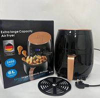 Friteuse à air numérique à commande tactile avec écran couleur 6L pour usage domestique, friteuse à air pas chère en vente, prix de gros