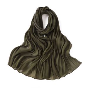 Hijab en mousseline de soie à bulles de satin avec logo personnalisé, longue écharpe musulmane imprimée, châle carré pour femmes, styles rectangulaires, châles traditionnels - Product Image 4