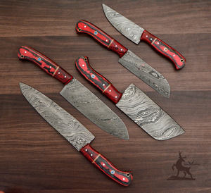 Customizable Damascus Steel Chef Knife Set Perfect Kitchen Gift for Christmas <b>Girlfriend</b> Boyfriend Father Easter-OEM Available - Product Image 5