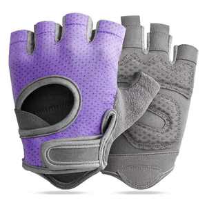 Guantes de cuero para levantamiento de pesas con soporte para muñeca para ejercicio físico y entrenamiento de gimnasia guantes de entrenamiento aplicables para ciclismo - Product Image 1