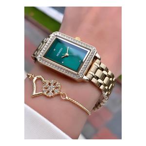 Orologio da polso da donna impermeabile Color oro di marca con 2 anni di garanzia-braccialetto regalo - Product Image 5