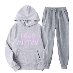 Conjunto de Sudadera con Capucha de Forro Polar 100% Algodón para Hombre, Resistente al Viento, Ecológico, con Logotipo Personalizado, Impresión Serigráfica, Transpirable, Informal - Product Image 2