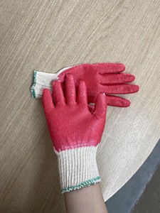 Gants enduits de caoutchouc vietnamien anti-coupure anti-dérapant sécurité travail Latex semi-revêtement coton réutilisable pour la protection des mains - Product Image 3