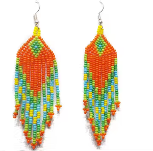 ต่างหูเม็ดเล็กแบบแฟชั่นสำหรับใส่ในงานปาร์ตี้ต่างหูแบบวินเทจประดับด้วยลูกปัดออกแบบได้ตามต้องการทำมือ MD - Product Image 2