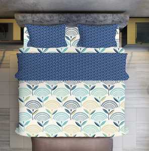 Juego de Sábanas Blossom King Size a Rayas, 400 Hilos, Microfibra, 4 Piezas, Sábana Plana, Sábana Ajustable, Fundas de Almohada Estampadas Premium, Decoración para Hospital y Hogar - Product Image 6