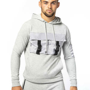 Pull à capuche surdimensionné en molleton uni 100% coton épais et de style OEM personnalisé par les fabricants pour hommes - Product Image 6