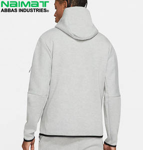 Meilleure vente en gros de sweat à capuche pour hommes de haute qualité 100% polyester/coton hiver Gym Fitness thermique respirant à la mode grande taille plaine - Product Image 2