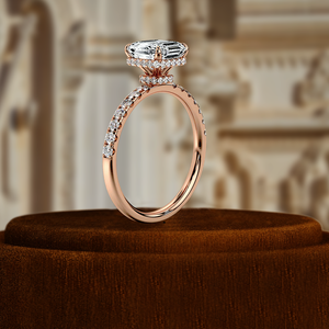 แหวนแต่งงานทองคำขาว 14K, แหวนแต่งงาน, แหวนหมั้นเพชรเลี้ยงในห้องปฏิบัติการ, แหวนเพชรทรง Asscher 1 กะรัต, เพชรที่ได้รับการรับรองจาก IGI - Product Image 4