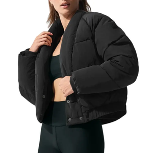 Vestes matelassées personnalisées pour hommes, fermeture éclair sur le devant, col montant, coupe régulière, toile imperméable, séchage rapide - Product Image 1