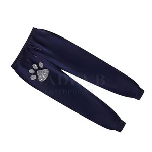 กางเกงเอวสูงผ้าคอตตอนสำหรับผู้หญิงกางเกงลำลองใส่กลางแจ้งใส่ในฤดูหนาวพร้อมพลอยเทียม - Product Image 6