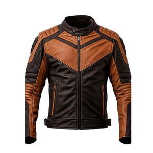Men Leather Motorcycle <b>Jacket</b> Waterproof Windproof Breathable Zip Up Riding Outerwear Winter Racing <b>Wear</b> - Product Image 2