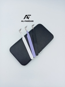 Pinzas de pestañas de volumen ruso de acero inoxidable sólido Agarre de diamante Extensión de pestañas probada a mano Pestañas de fibra - Product Image 4