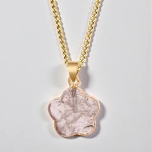 925 <b>Silver</b> Flower Gemstone Charm Pendant <b>Necklace</b> - Wholesale Gemstone Jewelry Supplier USA - Product Image 6