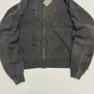 Venta al por mayor de gran tamaño cremallera lavado ácido logotipo personalizado sudaderas con capucha para hombres diseño sólido fabricante personalizado lavado ácido hombres sudaderas con capucha 2025 - Product Image 3