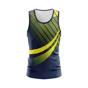 Camiseta sin mangas de algodón para hombre con logotipo personalizado, camiseta transpirable para entrenamiento en el gimnasio, ropa deportiva de verano, camiseta sin mangas de punto - Product Image 2