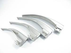 Laryngoscope à fibres optiques LED, jeu de 4 lames avec manche en acier inoxydable allemand, instruments chirurgicaux Delta MED Surgical - Product Image 4