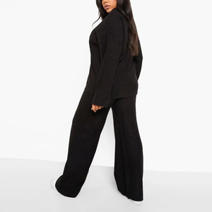 2025 nuevos chándales de moda para mujer, conjunto de chándal de dos piezas con logotipo personalizado de algodón para mujer, conjuntos de chándales deportivos - Product Image 3