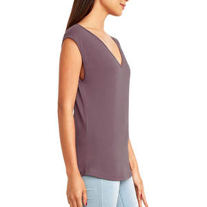 Camisetas sin mangas transpirables con cuello en V para mujer - Product Image 3