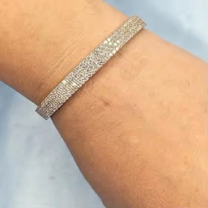 Pulsera de tenis con diamantes de oro rosa de 14 quilates, corte redondo, Moissanite Lab, brillo creado para mujeres y niñas - Product Image 4