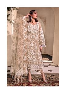 Superventas lujo indio paquistaní bordado Organza Saree Alta Calidad Algodón seda traje Salwar Kameez para boda Formal - Product Image 5