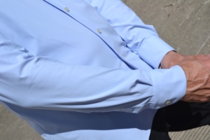 Camicia da uomo di alta qualità 4 vie elasticizzata in tinta unita azzurra seguendo <span class=keywords><strong>la</strong></span> tradizione Made in Italy export estate inverno nos casual - Product Image 5