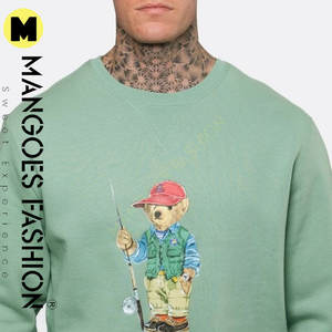 Venta al por mayor de alta calidad verde menta Oso de pesca sudadera de moda nuevo estilo para hombres y mujeres ropa de maternidad - Product Image 6