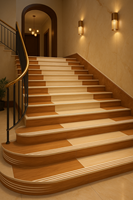 Carreaux de marche modernes de qualité supérieure 300x1200 mm et carreaux de rehaussement 200x1200 mm, ensemble de carreaux d'escalier en porcelaine numérique antidérapants à coller pour villa