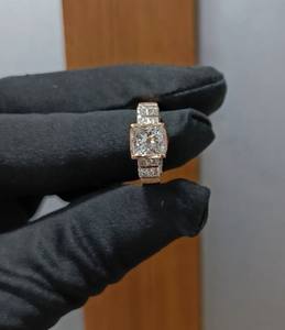 Anillo de plata con diamantes, banda de Plata de Ley 925, anillo de compromiso Simple, regalo de aniversario, joyería elegante clásica - Product Image 3