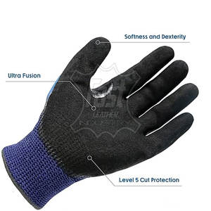 Gants de travail anti-vibrations en taille adulte, gants résistants aux chocs avec protection des jointures en TPR, résistants aux coupures - Product Image 3