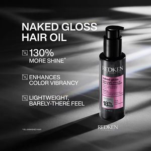 Huile capillaire Redken Naked Gloss Shine – Pour cheveux ternes ou colorés 3,4 fl oz - Product Image 2