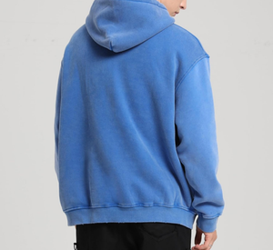 Jersey de hombre de alta calidad 520 GSM algodón de gran tamaño Fleece Heavyweight Acid Wash Hoodies - Product Image 4