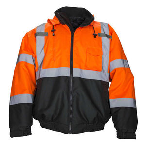 Chaqueta de Seguridad Reflectante con Capucha para Trabajo en Invierno, Impermeable, Ligera, Personalizable con Marca, para Seguridad Vial - Product Image 1