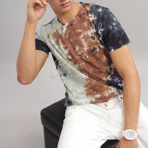 Meilleur matériau T-shirts à manches courtes pour hommes décontractés Tissu tricoté respirant direct d'usine Impression numérique solide légère à séchage rapide - Product Image 4