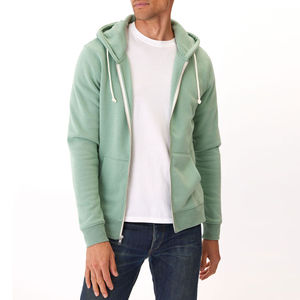 Sweat à capuche zippé doublé en tricot avec poche kangourou personnalisable pour homme - Confortable et élégant - Product Image 6