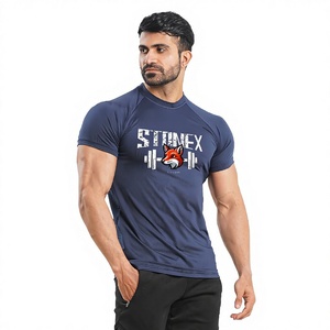 Premium Men Printed Gym T Shirt Quick Dry Breathable Fitness Training Workout Tee Custom Design OEM Supply - Product Image 1