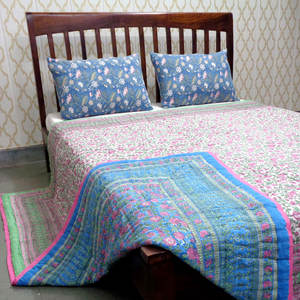 Couvertures de lit du fabricant indien Hand Block Imprimé Soft Cotton Voile Dohar Queen Size Couvertures de lit à vendre à bas prix - Product Image 6