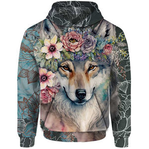 เสื้อสเวตเตอร์มีฮู้ดลายนกอินทรีสำหรับทุกเพศเสื้อสเวตเตอร์มีฮู้ดสีดำพิมพ์ลายผ้าฟลีซโพลีเอสเตอร์/ ผ้าฝ้ายย้อมสีล้วนสำหรับฤดูใบไม้ผลิขายส่ง - Product Image 6