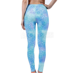 Leggings pour femmes taille haute et moyenne coupe ajustée Legging de sublimation avec logo personnalisé concevez votre propre style prix de gros d'usine - Product Image 6