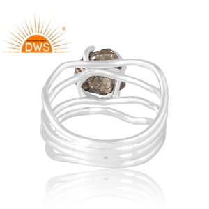 Anillo de piedras preciosas de pirita natural de Plata de Ley 925 más vendido, fabricante de joyería personalizada - Product Image 2