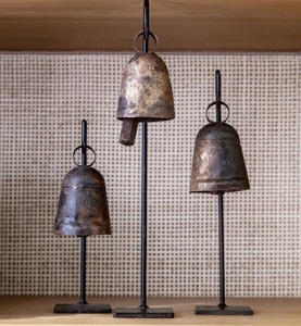 Nueva venta al por mayor india de campanas de vaca de latón antiguo pequeña artesanía Navidad copos de nieve campanas de vaca tibetana para decoración de interiores - Product Image 6