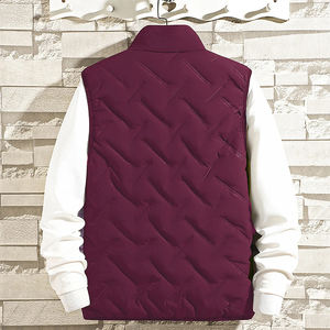 Durable Comfortable Breathable <b>Men's</b> <b>Lightweight</b> Puffer Vest Polyester Waterproof Woven Fabric <b>Gilet</b> outdoor hiking camping - Product Image 5